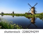 Windmills in Kinderdijk, The Netherlands
