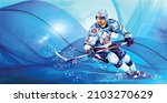 vector illustration of a hockey ... | Shutterstock .eps vector #2103270629