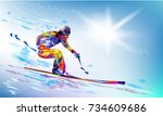 olympic games beijing 2022. the ... | Shutterstock .eps vector #734609686