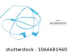 headphones accessory pattern on ... | Shutterstock . vector #1066681460