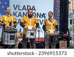 Small photo of Sarajevo, Bosnia and Herzegovina- December 31 2021: Today began the three-day New Year's street festival in front of the Markale Market with a stage for various performances