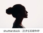 Young woman silhouette...
