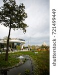 Small photo of MOSCOW - SEPTEMBER 11, 2017: Opening of Park Zaryadye, central modern park near Red Square, Moscow, Russia. Project of an architectural bureau DILLER SCOFIDIO + RENFRO.