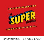 the super alphabet. 3d effect... | Shutterstock .eps vector #1473181730