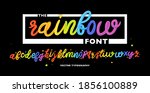 the rainbow font. creative 3d... | Shutterstock .eps vector #1856100889