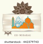 eid mubarak and vector eid... | Shutterstock .eps vector #442379743