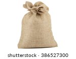 Textile - burlap sack isolated on white background with empty space