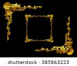 baroque  ornamental frame... | Shutterstock . vector #385863223