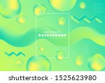 neon green abstract liquid... | Shutterstock .eps vector #1525623980