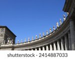 Small photo of VATICAN - MARCH 31, 2010: Architectural details of Saint Peter's Square on March 31, 2010 in Vatican. It is one of the most visited landmark market squares in Europe.