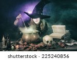 Halloween Witch Cooking A...