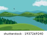 forest on mountains river... | Shutterstock .eps vector #1937269240