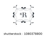 luxury vector letter r logo... | Shutterstock .eps vector #1080378800
