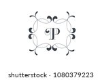 luxury vector letter p logo... | Shutterstock .eps vector #1080379223