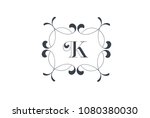 luxury vector letter k logo... | Shutterstock .eps vector #1080380030
