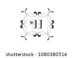 luxury vector letter h logo... | Shutterstock .eps vector #1080380516