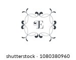 luxury vector letter e logo... | Shutterstock .eps vector #1080380960