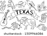 Set With Symbols Of Texas....
