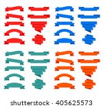 ribbon vector set isolated on... | Shutterstock .eps vector #405625573