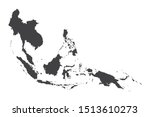 southeast asia map.southeast... | Shutterstock .eps vector #1513610273