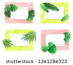 tropical banners with green... | Shutterstock .eps vector #1361286323