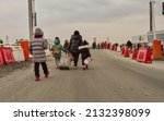 Small photo of Medyka, Poland 5.03.2022 - refugees from Ukraine at the border crossing in Medyka