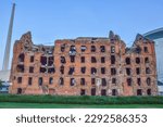 Small photo of Gerhardt's Mill, a building of historical significance in the Battle of Stalingrad, Volgograd, Russia