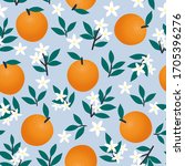 seamless pattern of oranges ... | Shutterstock .eps vector #1705396276