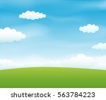 landscape with sky and clouds | Shutterstock .eps vector #563784223