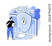 cyber security risk management... | Shutterstock .eps vector #2018794379