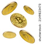 Golden Coin With Bitcoin Symbol ...