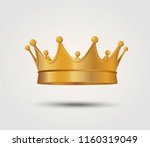 3d Realistic Golden Crown....