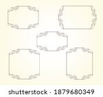 set of vector retro frames with ... | Shutterstock .eps vector #1879680349