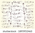 set of calligraphic decorative... | Shutterstock .eps vector #1895952463