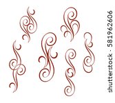 abstract vignettes tattoo... | Shutterstock .eps vector #581962606