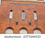 Small photo of Copenhagen, Denmark. September 5, 2014. Carlsberg district. The Brewhouse. Carl Jacobsen, Danish industrialist and philanthropist, best known for founding the brewery Carlsberg. His wife Ottilia.