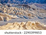 The snaking rock formation fingers of Zabriskie Point, Death Valley National Park, California