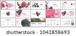 pink presentation templates... | Shutterstock .eps vector #1042858693