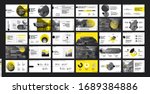 pitch deck template. yellow... | Shutterstock .eps vector #1689384886