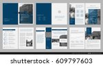 design annual report  cover ... | Shutterstock .eps vector #609797603