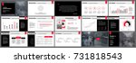 red presentation templates... | Shutterstock .eps vector #731818543