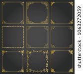 decorative gold frames and... | Shutterstock .eps vector #1063272059