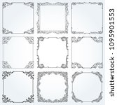 decorative frames and borders... | Shutterstock .eps vector #1095901553