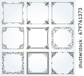 decorative frames and borders... | Shutterstock .eps vector #679761373