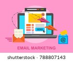 marketing email laptop envelope ... | Shutterstock .eps vector #788807143