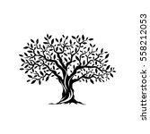 Olive Tree Silhouette Icon...