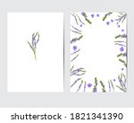 greeting cards with floral... | Shutterstock .eps vector #1821341390