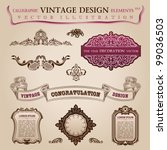 calligraphic elements vintage... | Shutterstock .eps vector #99036503