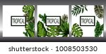 set of covers with tropical... | Shutterstock .eps vector #1008503530