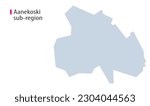 Aanekoski sub-region map, In Finland 🇫🇮, White background. Perfect for Business concepts, backgrounds, backdrop, chart, label, sticker, banner, and wallpapers, Political Map